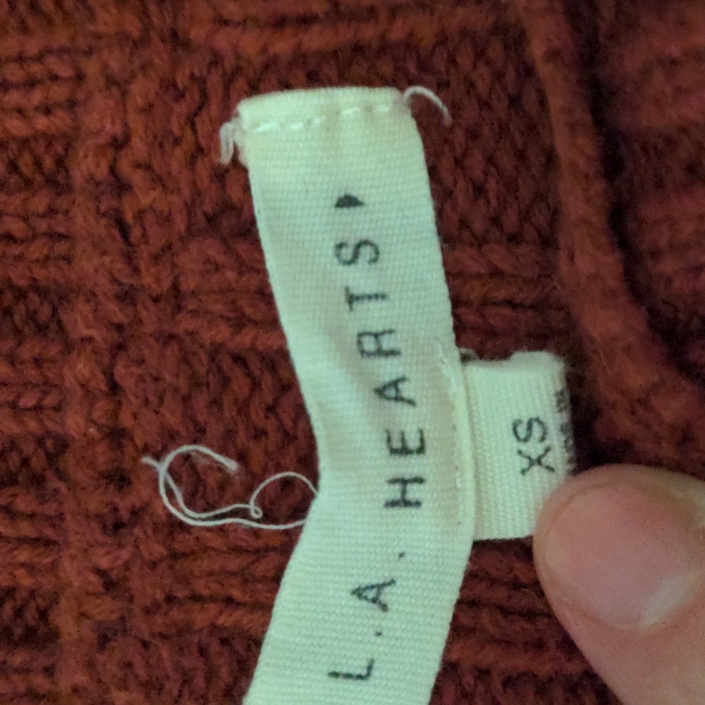 Pac Sun cropped cocoa brown cake knit sweater - Picture 2 of 3